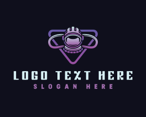 Astronomer - Space Astronaut Helmet logo design