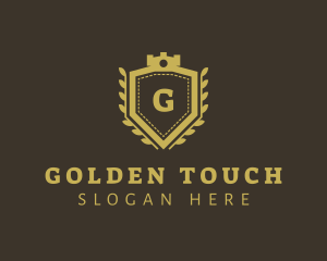 Gold Royalty Shield logo design