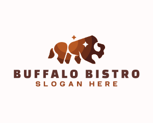 Bison Buffalo Wildlife logo design
