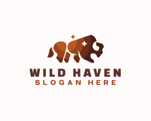 Bison Buffalo Wildlife logo design