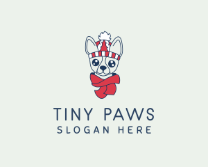 Dog Winter Scarf  logo design