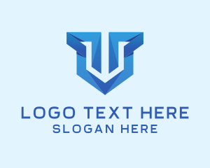 Geometric - Tech Online Shield logo design