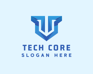 Tech Online Shield  logo design