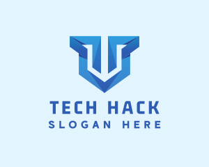 Tech Online Shield  logo design