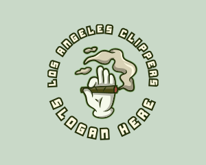 Cigarette Smoking Hand Logo