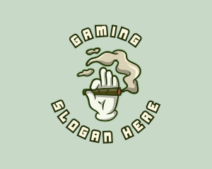 Cigarette Smoking Hand Logo