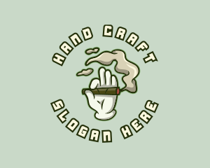 Hand - Cigarette Smoking Hand logo design