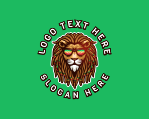 Reggae Lion Dreadlocks Logo