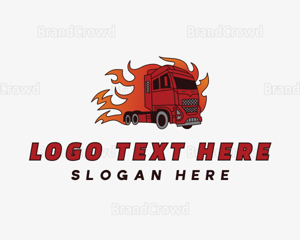 Flame Logistics Vehicle Logo