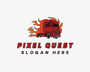 Flame Logistics Vehicle Logo