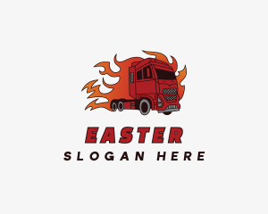 Highway - Flame Logistics Vehicle logo design