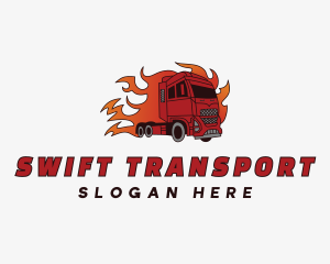 Flame Logistics Vehicle logo design