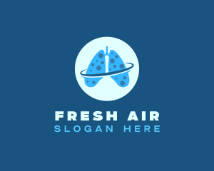 Respiratory Orbit Lungs logo design