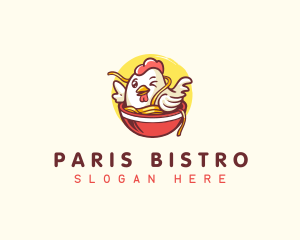 Chicken Asian Noodles logo design