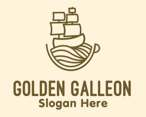 Coffee Cup Galleon logo design