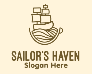 Coffee Cup Galleon logo design