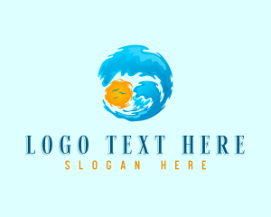 Beach - Summer Wave Resort logo design