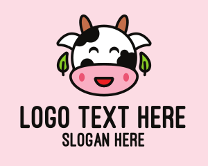 Dairy Farmer - Organic Happy Cow Farm logo design
