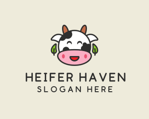 Heifer - Happy Cow Cattle logo design