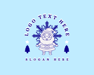 Santa Claus Hat - Winter Santa Claus logo design