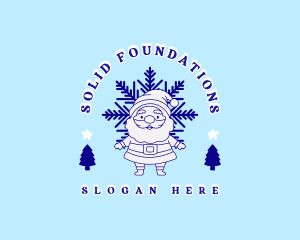 Winter Santa Claus Logo