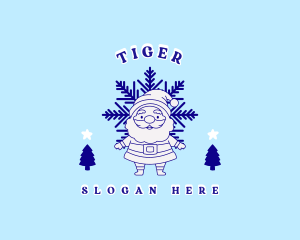 Winter Santa Claus Logo