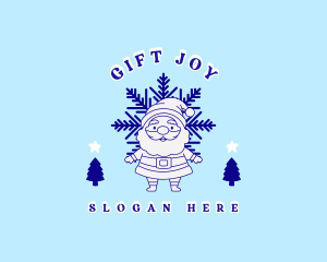 Winter Santa Claus logo design