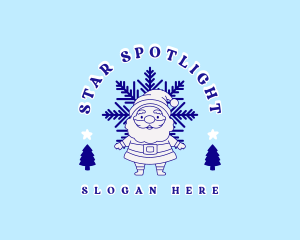 Winter Santa Claus logo design