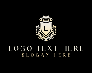 Pillar - Shield Column Pillar logo design