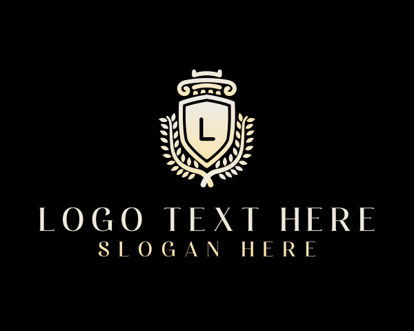 Exclusive - Shield Column Pillar logo design