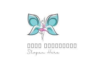 Beauty - Butterfly Lady Dancing logo design