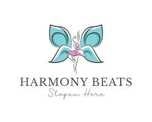 Insect - Butterfly Lady Dancing logo design