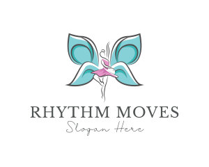 Dancing - Butterfly Lady Dancing logo design