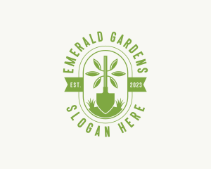 Gardening Shovel Plant logo design