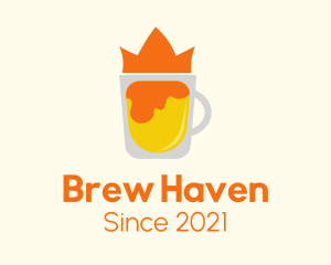 Coffee House - Minimalist Beer King logo design