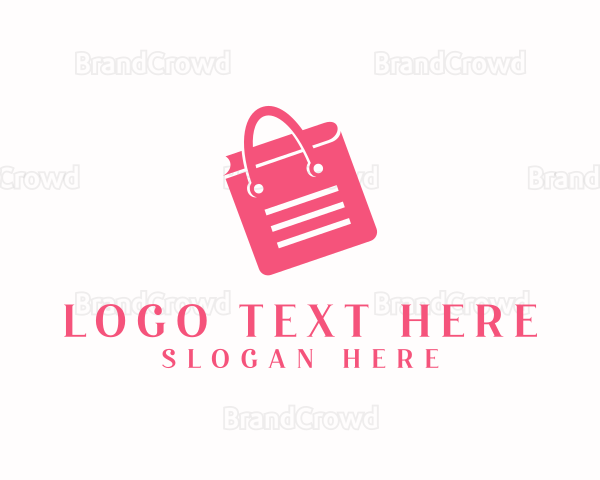 Ecommerce Shopping Book Logo