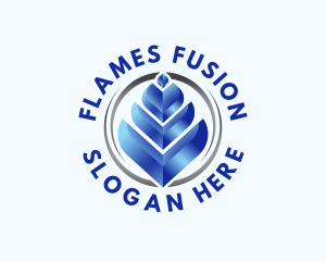 Heating Gas Flame logo design