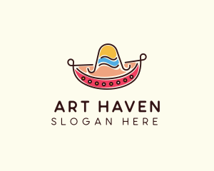 Mexican Sombrero Hat logo design