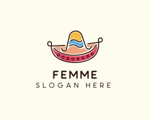 Mexican Sombrero Hat logo design