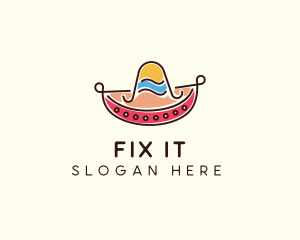 Mexican Sombrero Hat logo design