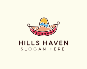 Mexican Sombrero Hat logo design