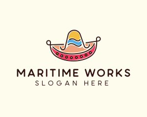 Mexican Sombrero Hat logo design