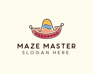 Mexican Sombrero Hat logo design