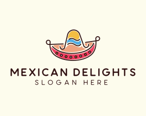 Mexican Sombrero Hat logo design