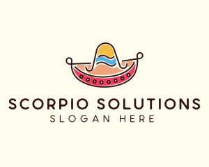 Mexican Sombrero Hat logo design