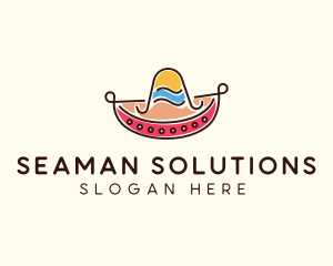 Mexican Sombrero Hat logo design