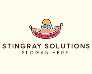 Mexican Sombrero Hat logo design