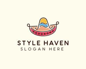 Mexican Sombrero Hat logo design