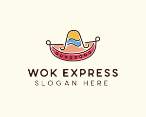 Mexican Sombrero Hat logo design