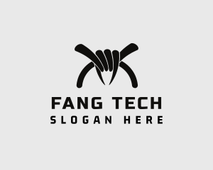 Fang - Vampire Fangs Halloween logo design